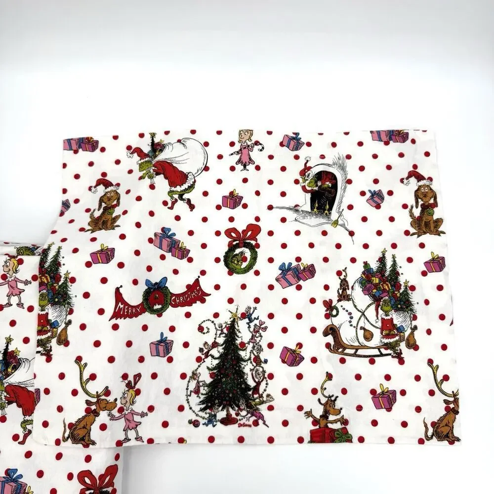 Pottery Barn Teen Dr. Seuss’s The Grinch & Max Flannel Twin Duvet Cover & Sham